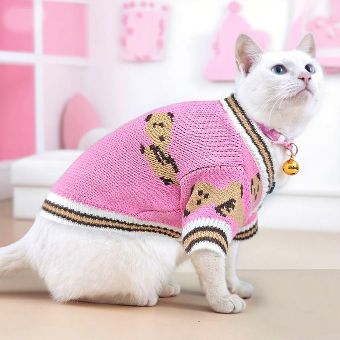 Small Dog Sweaters Cute Bear Dog Cardigans Clothes - Image 8