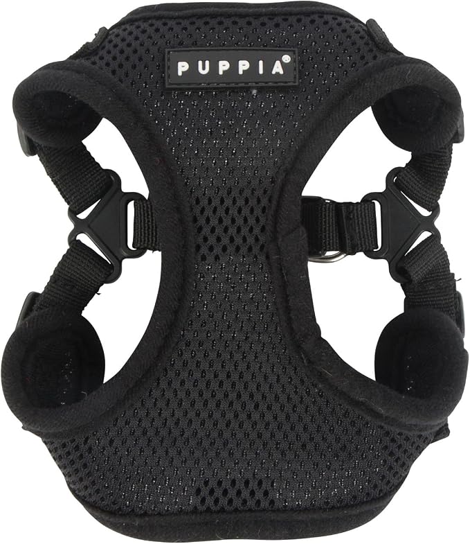 Puppia PARA-HC1533-BK-S Black Soft Harness C Pet-Vest-Harnesses by PUPPIA