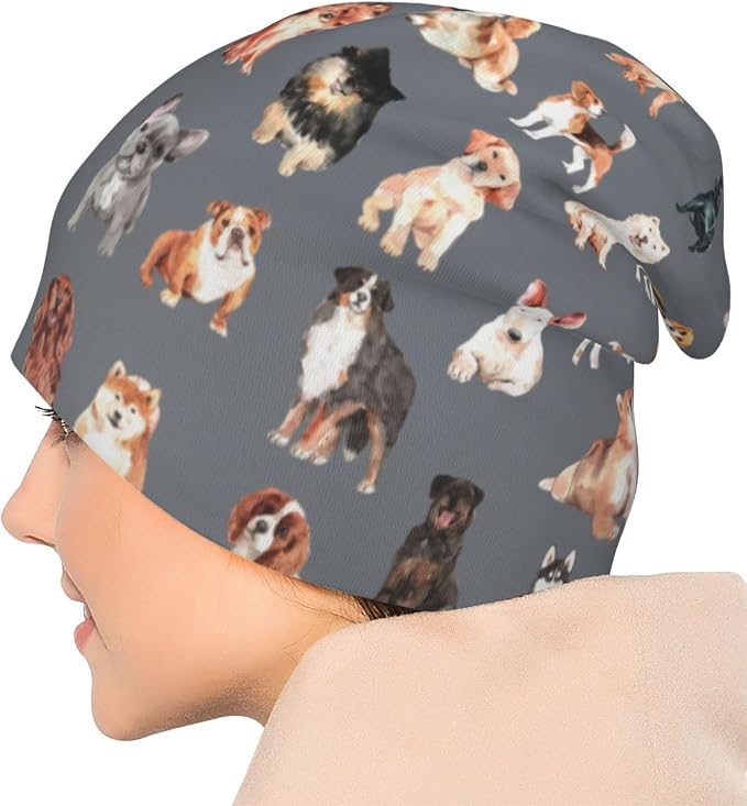 Beanie Hat Skull Cap Chemo Hat Slouchy Cap Headwear Stretch Knitted Hats - Image 7