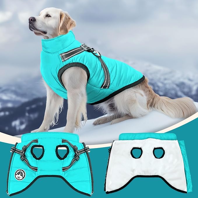PETCARE Winter Dog Coat with Harness Built in Waterproof Dog Jackets Warm Pet - Image 6