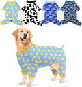 Bienbee Dog Pajamas, 4 Pack Dog Recovery Suit Shedding Suit Cute Soft Puppy by Bienbee