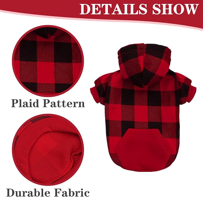 EXPAWLORER Plaid Dog Hoodie - Image 5
