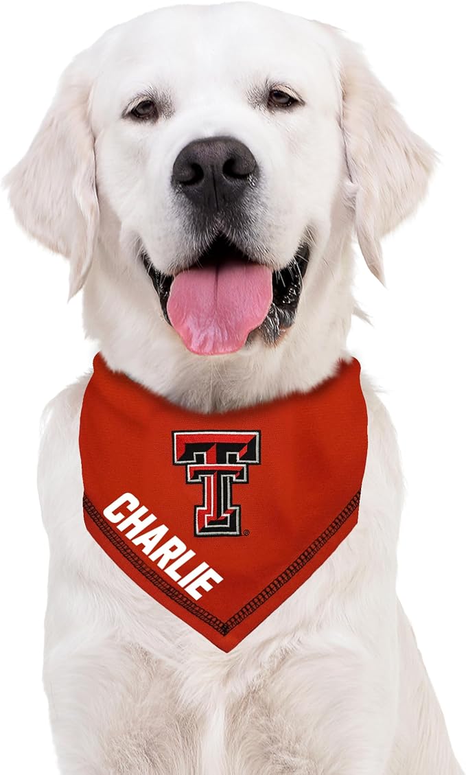 Pets First NCAA TEXAS TECH RAIDERS Personalized Tie Around Bandana - Image 3
