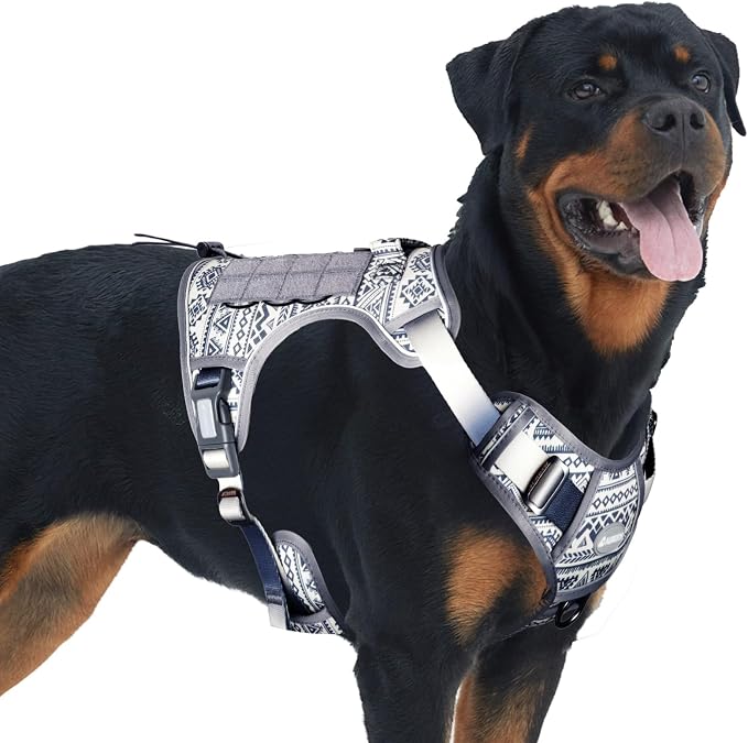 AUROTH Tactical Dog Harness for Large Dogs No Pull Adjustable Pet Harness by AurothPets