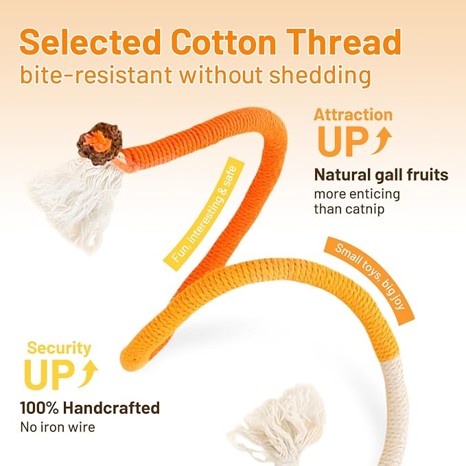 Cat Toys Chew Ropes, Safe Teeth Cleaning Toy - Image 4