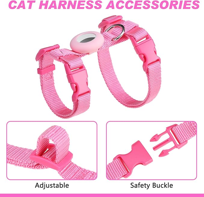 Cat Harness and Leash Set with Airtag Holder - Image 4