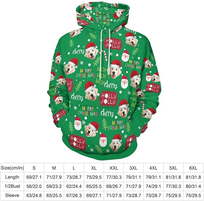 Artsadd Custom Face Unisex athletic Pockets Sweatshirt Loose Hoodie Custom - Image 3