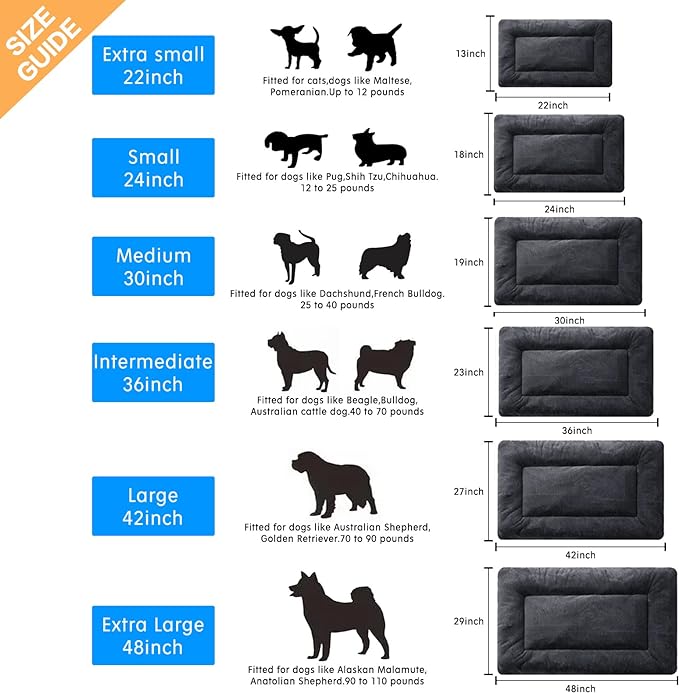 Dog Beds Crate Pad for Small Dogs Ultra Soft Dog Crate Bed Washable & Anti-Slip - Image 2