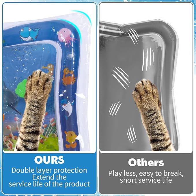 2 Pieces Upgraded Thickened Cat Water Mat, Interactive Cat Toy - Image 8