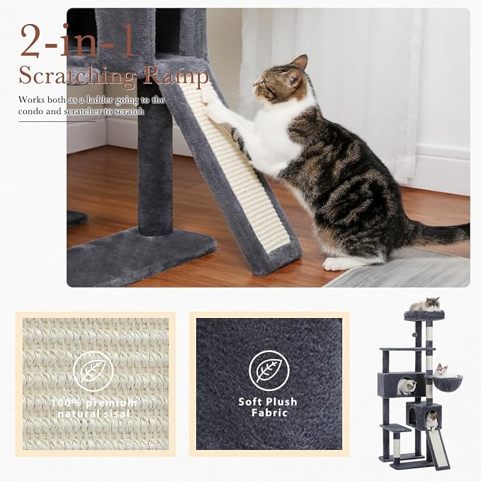 PAWZ Road Cat Tree, 60 Inches Cat Tower - Image 2