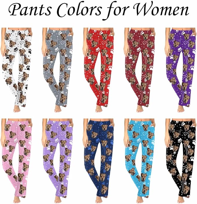 Custom Pajama Pants Women Personalized Face Pajamas Bottom Couple Pajama Pants - Image 4