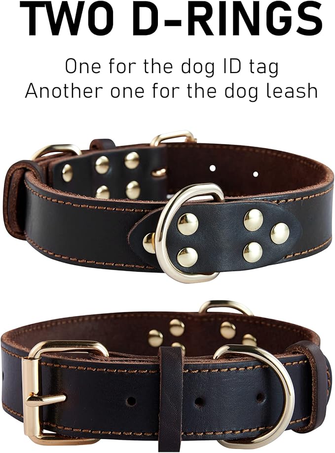 Leather Dog Collar, Heavy Duty, - Image 3