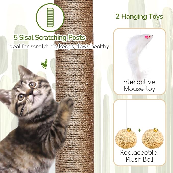 Globlazer Cactus Cat Tree Condo Tower - Image 5