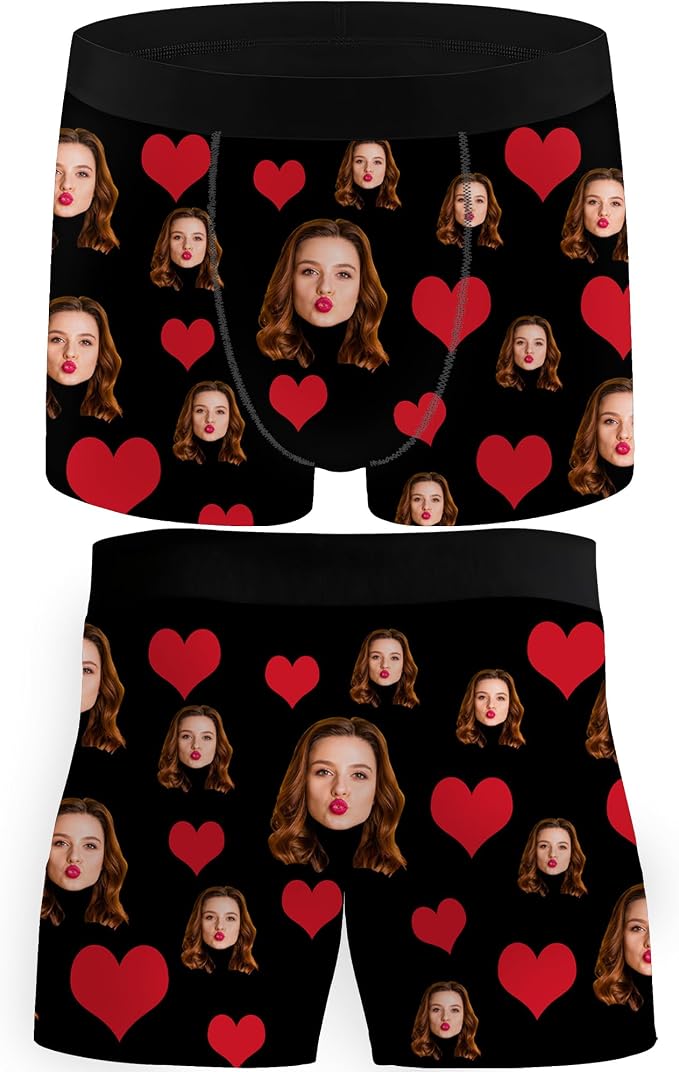 M YESCUSTOM Custom Faces Funny Short Briefs Gift by MYESCUSTOM