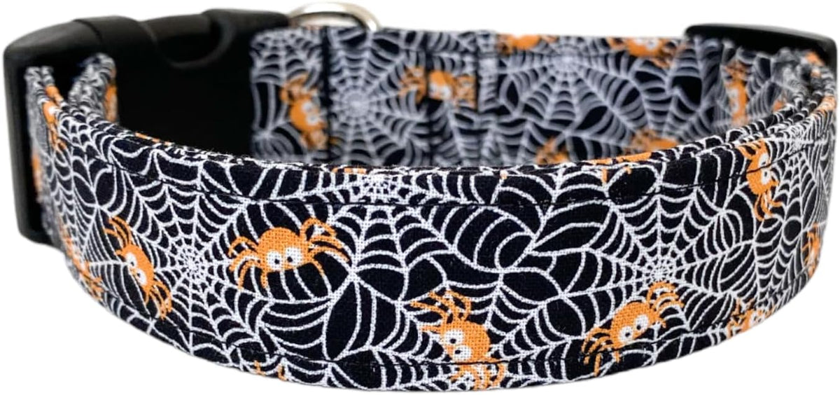Orange Spiders Halloween Dog Collar - Image 2