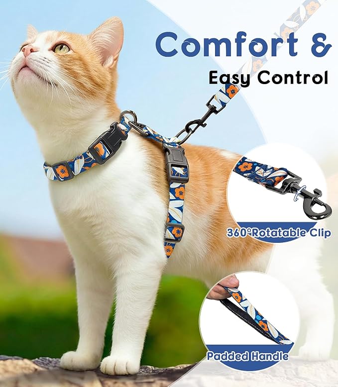 Halypet Cat Harness and Leash Set, Escape Proof 3-in-1 Adjustable Harness - Image 6