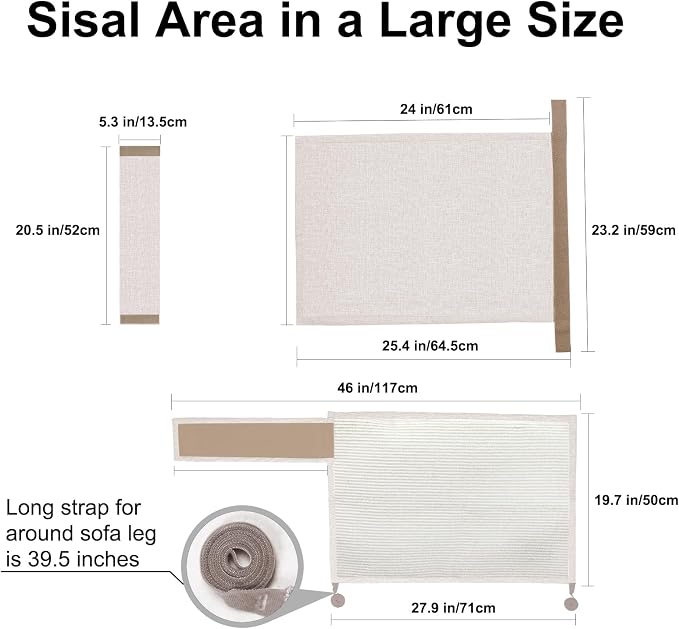 Cat Scratch Sofa Protector, 27.6" L*19.6" W Cat Scratch Furniture Protector Pad - Image 2