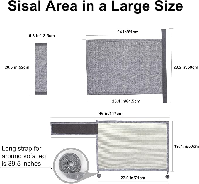 Upgraded Cat Scratch Furniture Protector, Cat Scratch Sofa Arm Sheild - Image 2