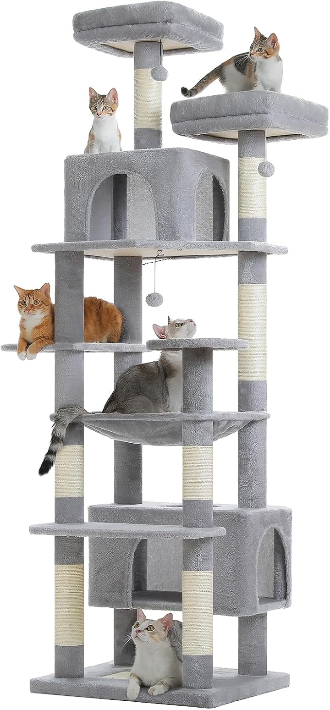 PAWZ Road Heavy Duty Cat Tree for Large Cats, 81 Inches Tall Cat Tower - Image 8