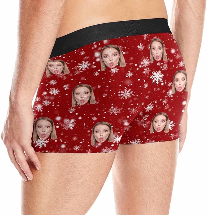 M YESCUSTOM Custom Faces Funny Short Briefs Gift - Image 5