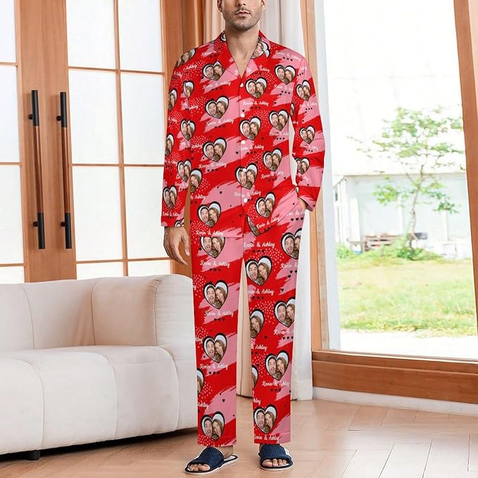 Custom Face Pajamas for Women Men, Personalized Dog Cat Pet Pajamas Set - Image 4