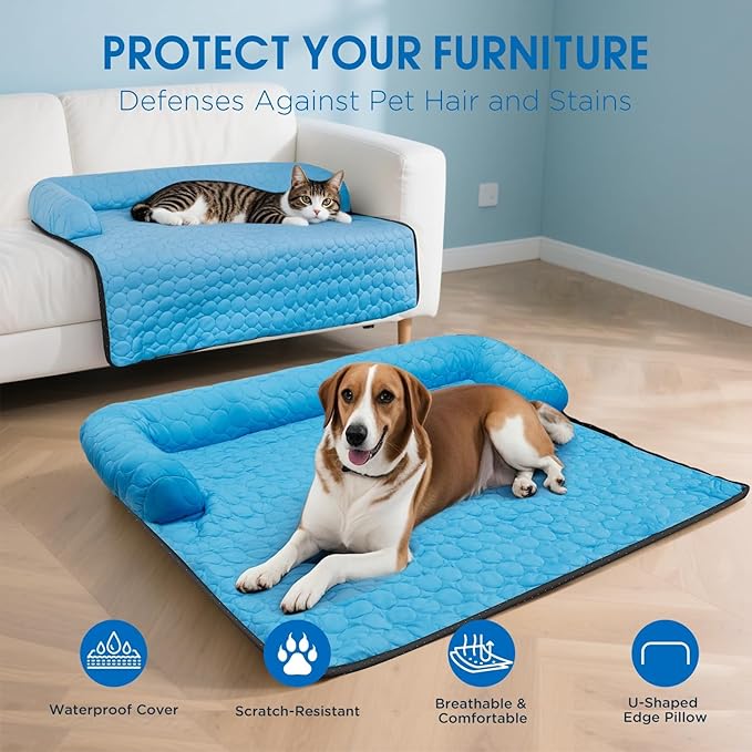 Cooling Dog Bed, Cooling Mat for Dogs & Cats | Machine Washable Couch Bed - Image 3