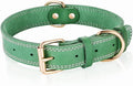 Genuine Leather Dog Collar, Heavy Duty Wide Dog Collar by DAIHAQIKO