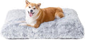 EHEYCIGA Fluffy Dog Crate Bed for Large Dogs, Plush Faux Fur Pad, Calming Anti by EHEYCIGA