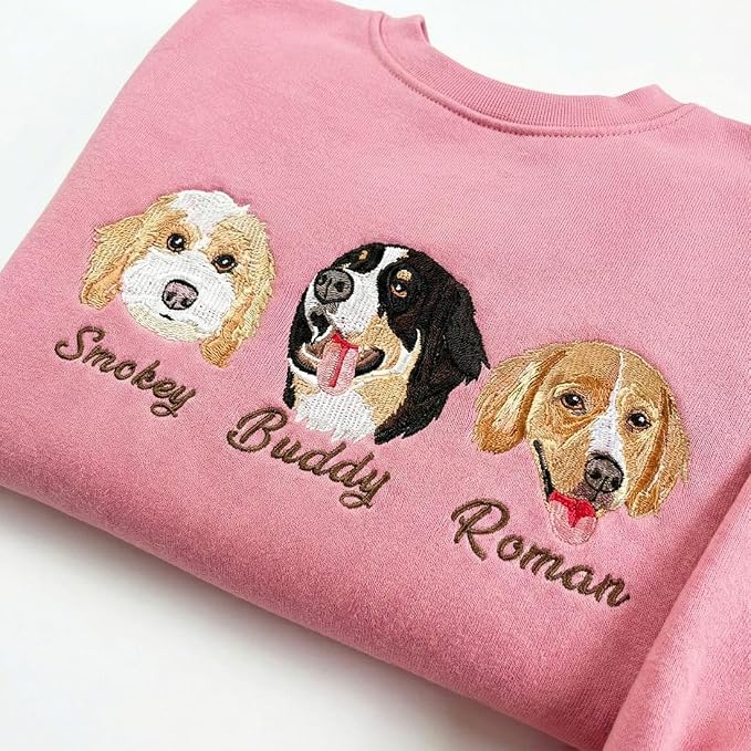 NAZENTI Embroidered Dog Sweatshirt Personalized Pet Photo Hoodie Custom Pet - Image 4