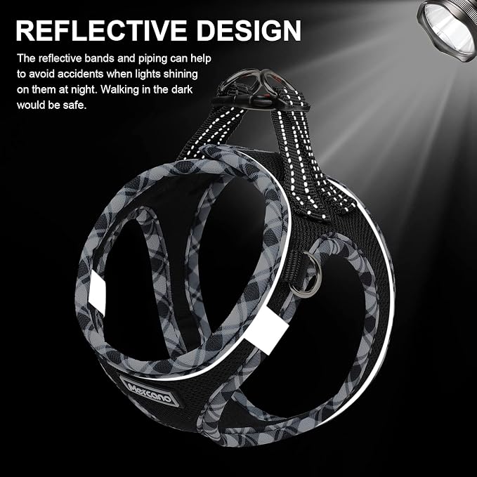Mercano Soft Mesh Dog Harness and Leash Set, No-Chock Step-in Reflective - Image 6