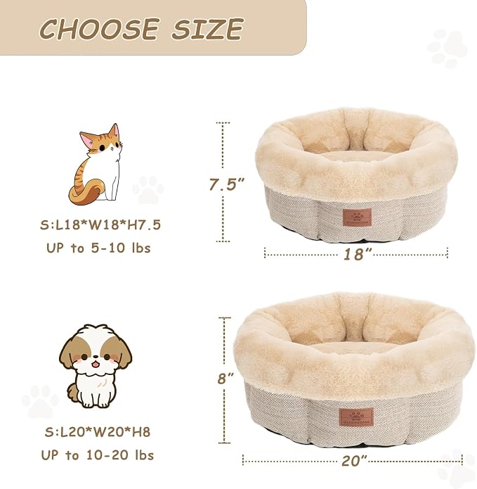 WINDRACING Cat Beds for Indoor Cats, Dog Bed for Small Dogs Breeds, Soft Kennel - Image 4