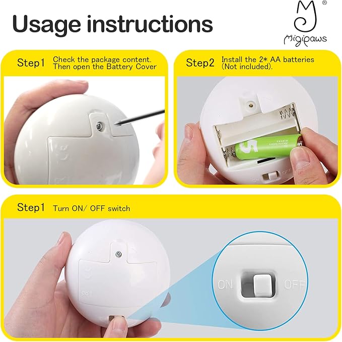 Migipaws Interactive Cat Toys, Butterfly & Feather Kitten Toy, Automatic - Image 10