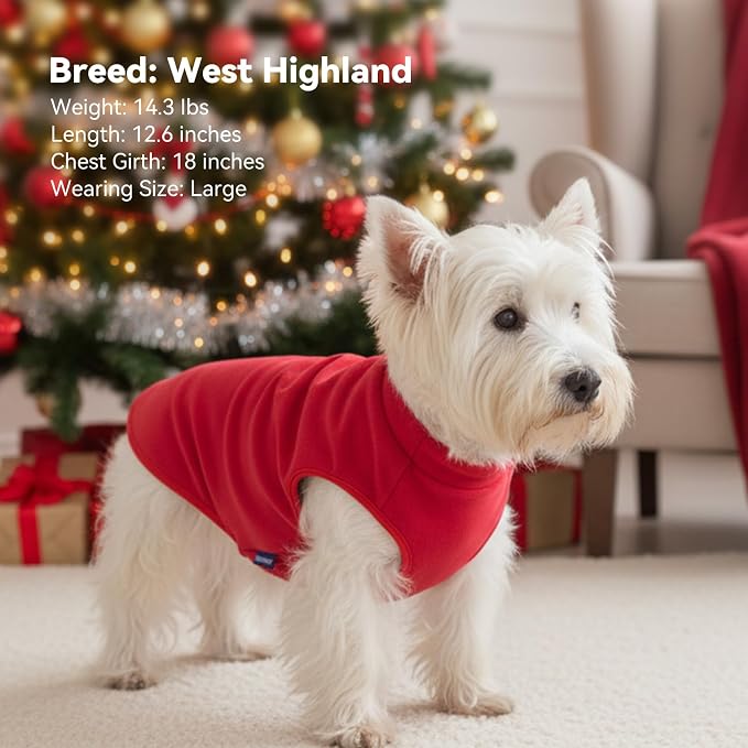 cyeollo 2 Pack Small Dog Christmas Sweater, Soft Stretchy Fleece Vest - Image 3