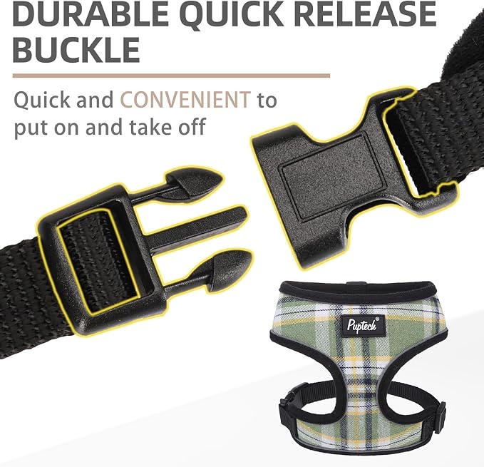 PUPTECK Soft Mesh Dog Harness and Leash Set Pet Puppy Cat Comfort Padded Vest - Image 4