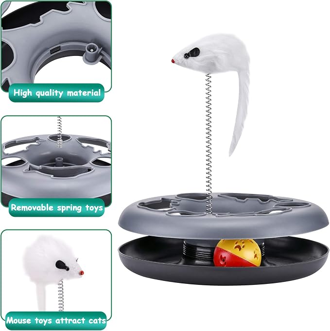 Interactive Kitten Toys Roller Track - Image 2