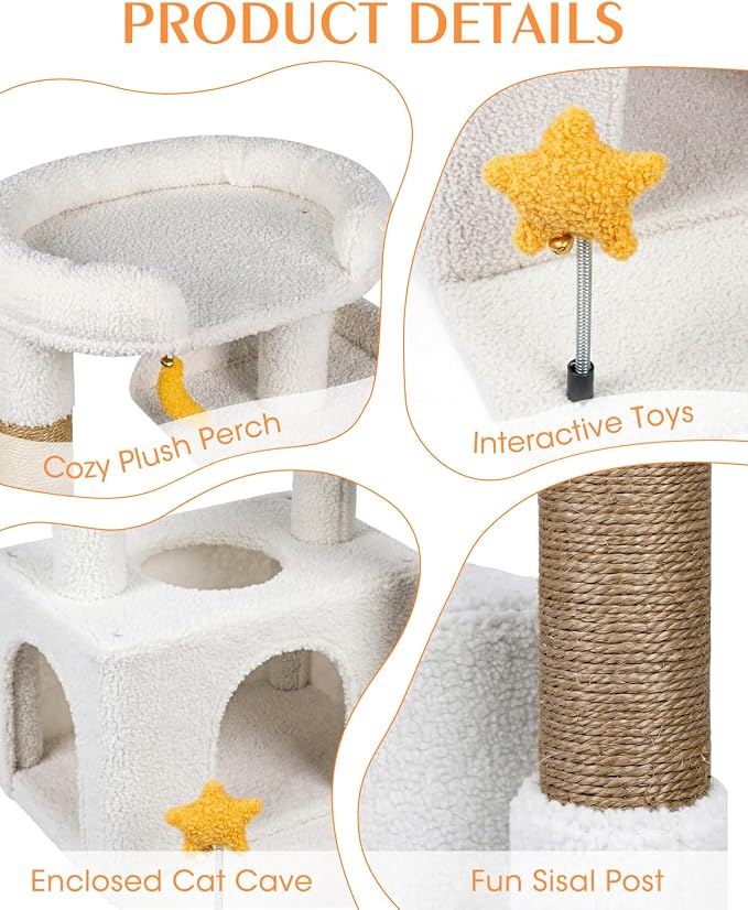 32In Cute Cat Tower for Indoor Cats - Image 3