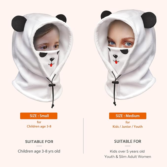 BLUEMARS Kids Winter Hat Balaclava, Fleece Cold-Weather Hood - Image 2