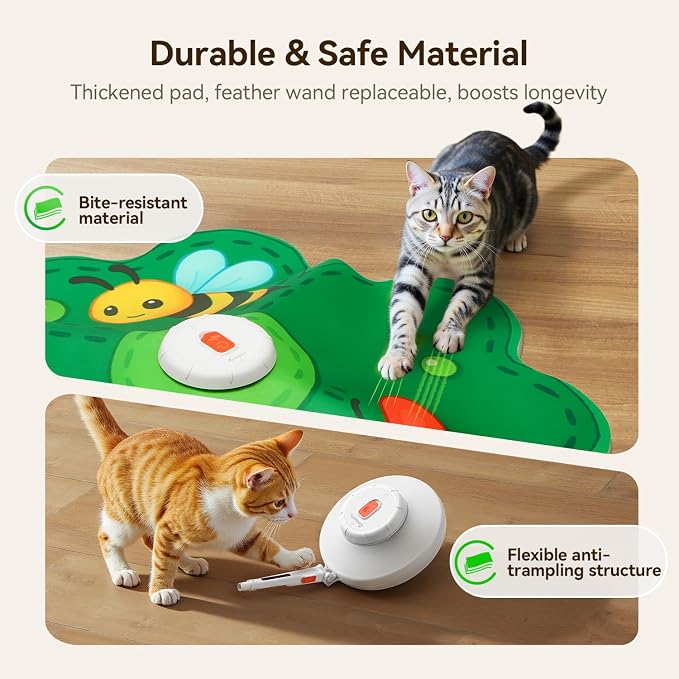 FEELNEEDY Rechargeable Cat Toys, 2 in 1 Hide and Seek Game Interactive Cat Toy - Image 7