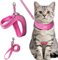 Cat Harness and Leash Set, Escape Proof Kitten Harness, Step in Adjustable Soft by BARKBAY