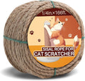 Sisal Rope for Cat Scratcher 1/4" 166 Ft Cat Tree Rope Twine for Repairing Cat by Unknown