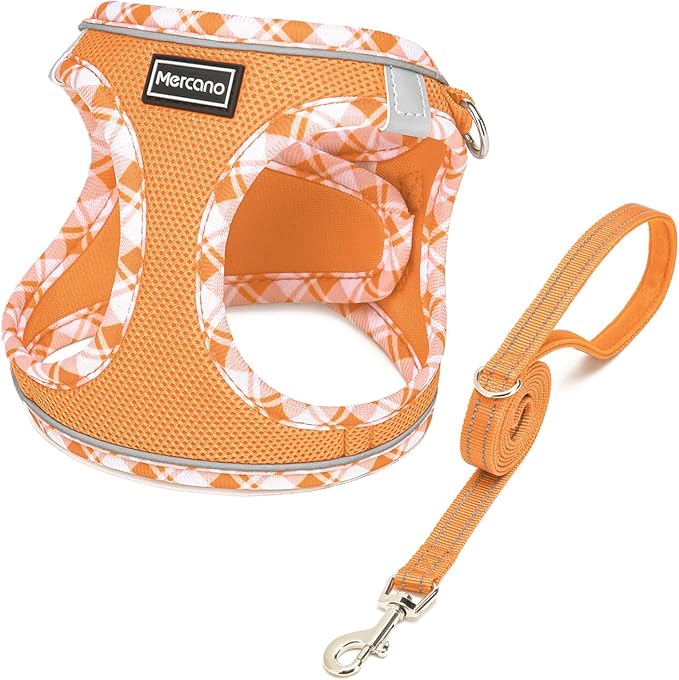 Mercano Soft Mesh Dog Harness and Leash Set, No-Chock Step-in Reflective by Unknown