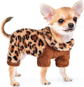 Sebaoyu Dog Pajamas for Small Dogs Plaid Turtleneck Fleece Sweater, Winter Cute by Sebaoyu