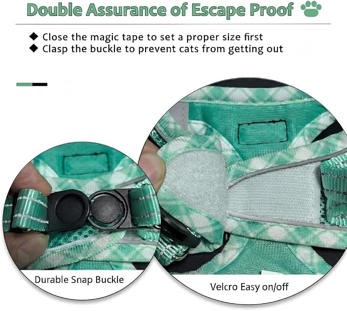 Cat Harness and Leash Set for Walking, Escape Proof Adjustable Soft Mesh Kitten - Image 4