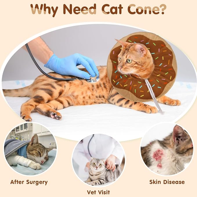BEAUTYZOO Cat Cone Collars Soft, Cat Recovery E Collars After Surgery to Stop - Image 2