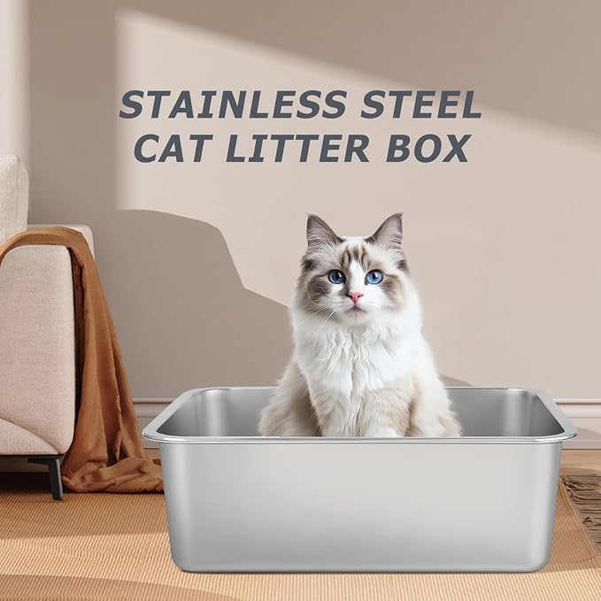 Stainless Steel Cat Litter Box - Image 6