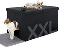 MEEXPAWS Cat Litter Box Enclosure Furniture Hidden, Cat Washroom Bench Storage by PETPRODUCTS