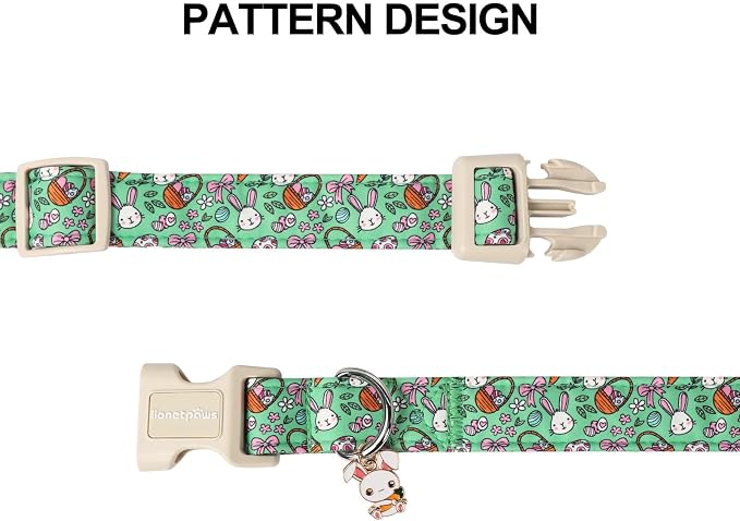Lionet Paws Easter Dog Collar- Cute Green Eggs Dog Collars - Image 4