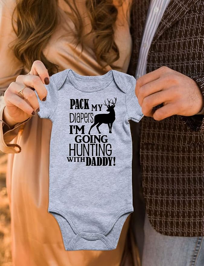 UNIFACO Unisex Baby Funny Saying Outfit Short and Long Sleeve Bodysuits Romper - Image 3