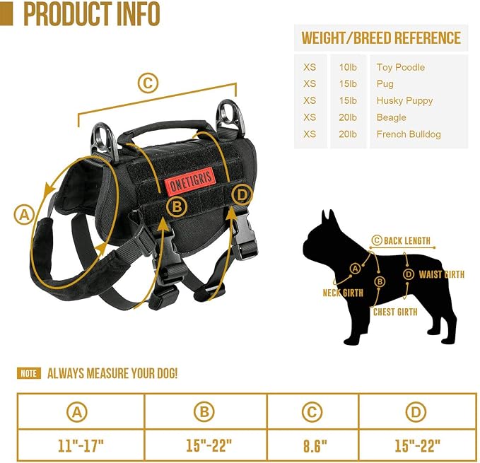 OneTigris Tactical Dog Harness, Puppy Harness - Image 3