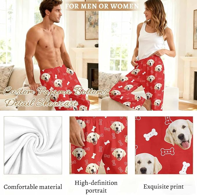 Custom Couple Pajama Pants Sock - Image 6